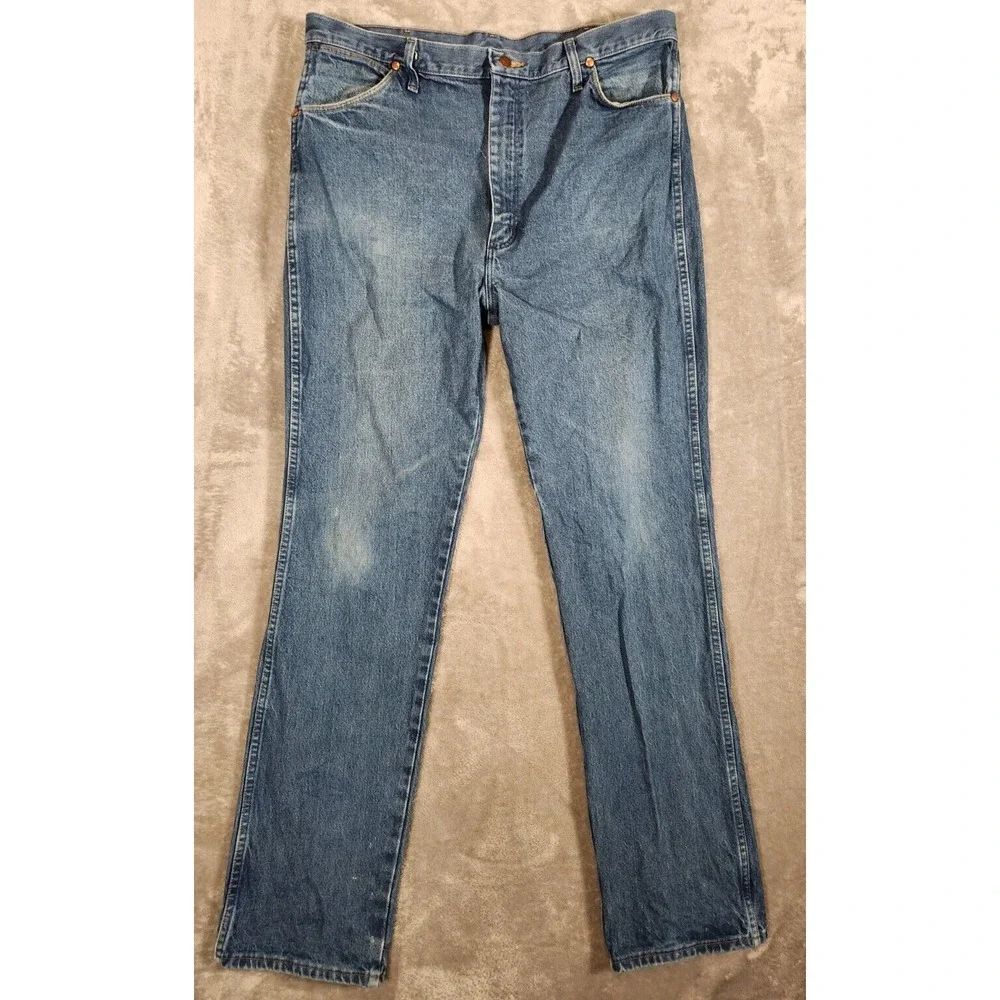 Wrangler Jeans Men's 37X35 ‎ (Tag 38X36) Cowboy Cut Western Slim Straight 936PWD